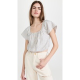 Madewell Flutter Sleeve Crop Top