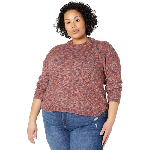 메이드웰 Madewell Plus Size Space Dye Demi Side Button Pullover