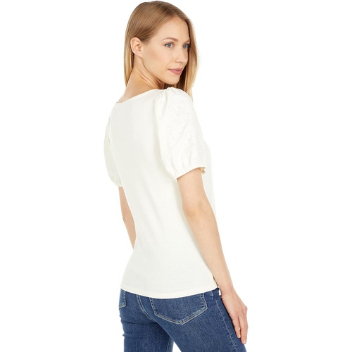 메이드웰 Madewell Eyelet-Sleeve Henley Top