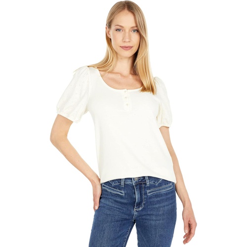 메이드웰 Madewell Eyelet-Sleeve Henley Top