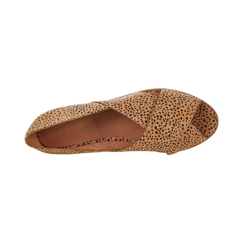 메이드웰 Madewell Ava Peep-Toe Flat in Spot Dot