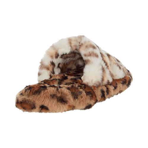 메이드웰 Madewell Two-Strap Scuff Slippers in Leopard Recycled Faux Fur