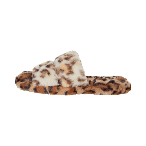 메이드웰 Madewell Two-Strap Scuff Slippers in Leopard Recycled Faux Fur