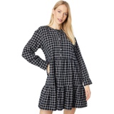 Madewell Long Sleeve Button Placket Tiered Mini Dress