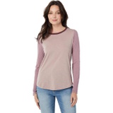 Madewell Whisper Cotton Rib-Crewneck Long-Sleeve Tee in Colorblock