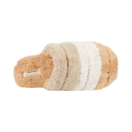 메이드웰 Madewell Quilted Scuff Slippers in Leopard Recycled Faux Fur