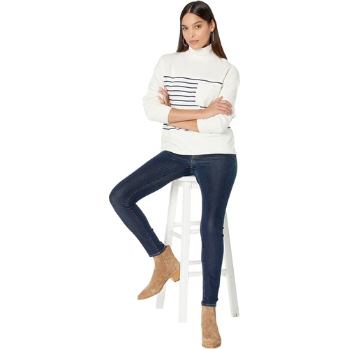 메이드웰 Madewell Lincoln Mock Neck Sweatshirt in Stripe