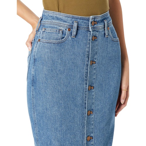 메이드웰 Madewell Denim High-Waist Midi Skirt in Holton Wash