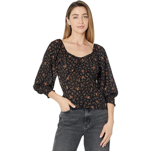 메이드웰 Madewell Kirstie Sweetheart Top in Fresh Sprigs