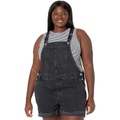 Madewell Plus Adirondack Short Overalls in Lunar Wash