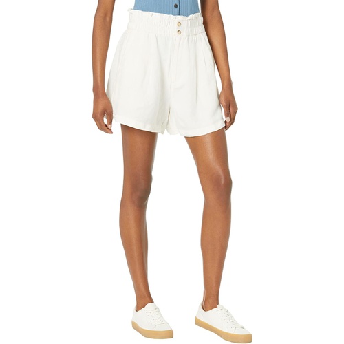 메이드웰 Madewell Linen-Blend Pull-On Paperbag Shorts