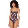 Madewell Madewell Second Wave Spaghetti-Strap One-Piece Swimsuit in Color Collage