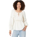 Madewell Linen-Blend Pintuck Peasant Top