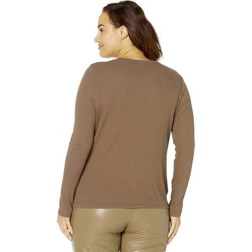 메이드웰 Madewell Plus Fine Ribbed Crewneck Long-Sleeve Tee