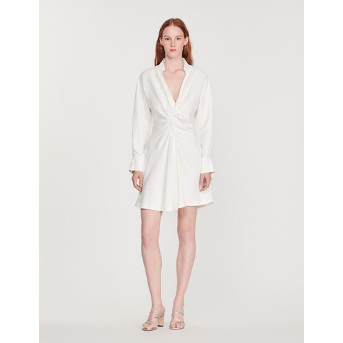 산드로 Sandro Long-sleeved short dress