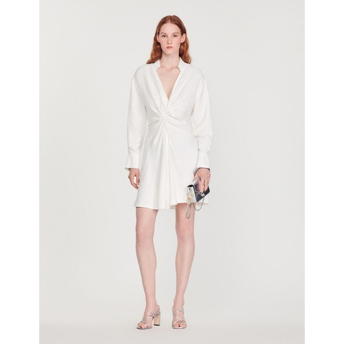 산드로 Sandro Long-sleeved short dress