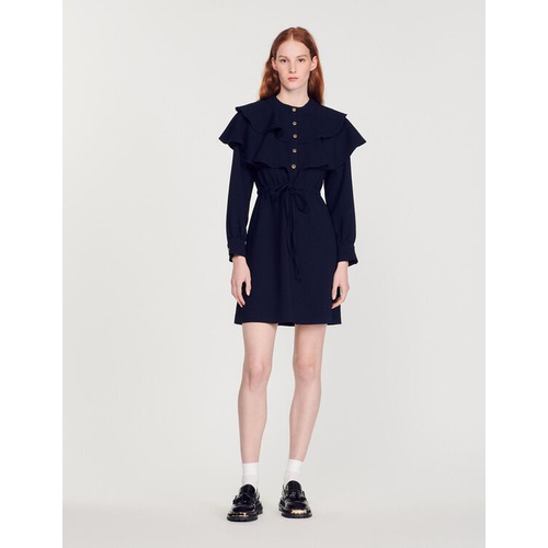 산드로 Sandro Dress with oversize ruffles