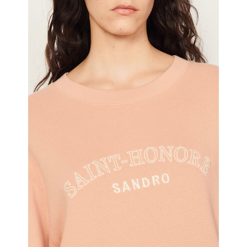 산드로 Sandro Organic cotton sweatshirt and embroidery