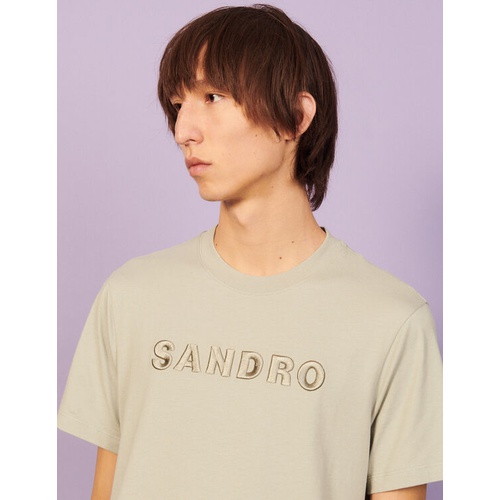 산드로 Sandro Embroidered T-shirt
