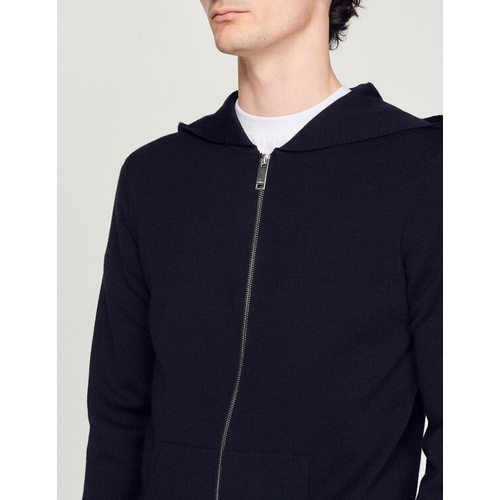 산드로 Sandro Zipped cardigan with hood