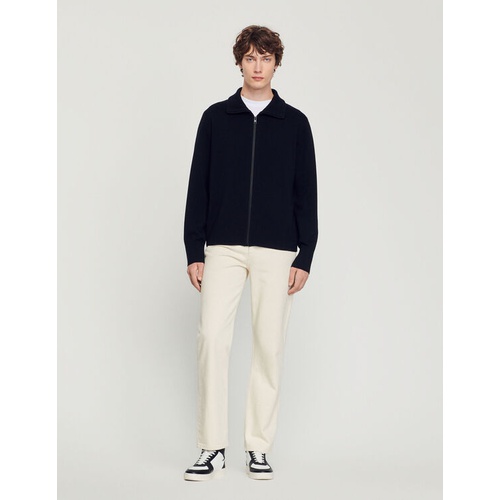 산드로 Sandro Zip-up wool cardigan