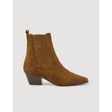 Sandro Leather ankle boots with elastic