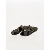 Sandro Leather sandals with eyelets