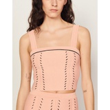 Sandro Knitted crop top