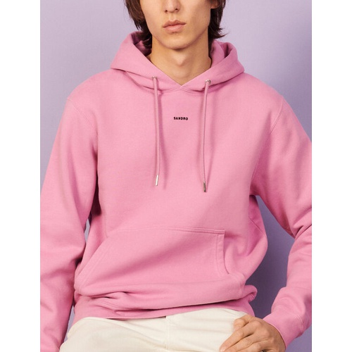 산드로 Sandro Hoodie sweatshirt with logo embroidery