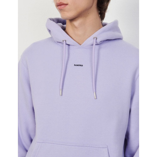 산드로 Sandro Hoodie sweatshirt with logo embroidery