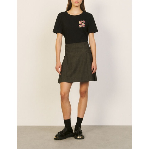 산드로 Sandro Short pleated skirt