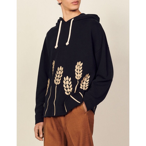 산드로 Sandro Embroidered hoodie