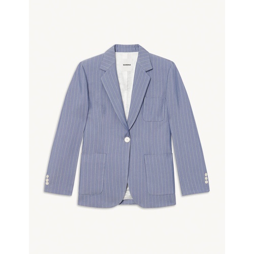 산드로 Sandro Striped tailored jacket