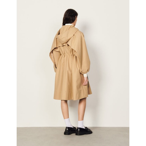 산드로 Sandro Oversized cotton trench coat