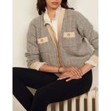 Sandro Cable knit cropped cardigan