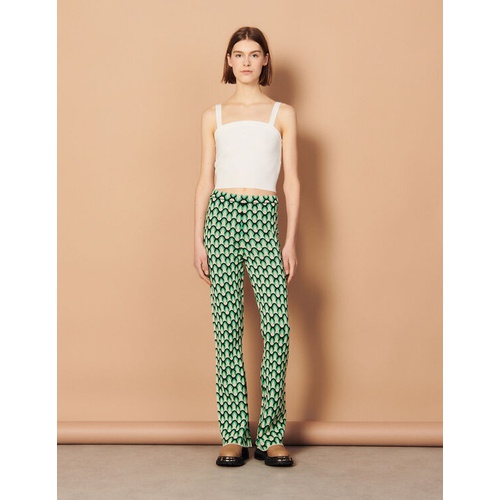 산드로 Sandro Fancy stitch knitted pants