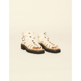 Sandro Leather sandals with notched soles