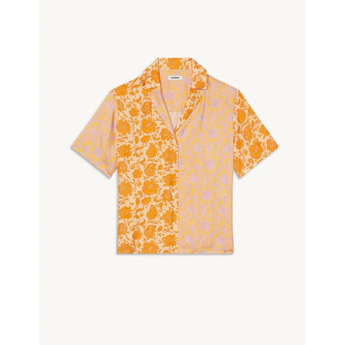 산드로 Sandro Floaty shirt with Folk Flower print