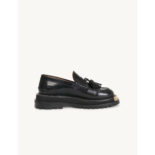 산드로 Sandro Thick-soled leather loafers