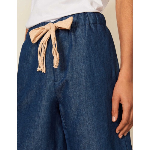 산드로 Sandro Wide chambray Bermuda shorts