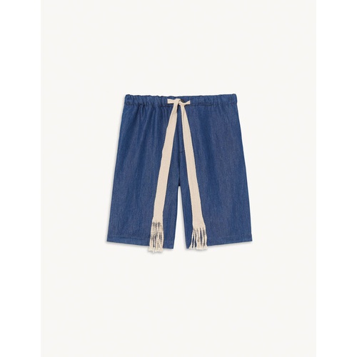 산드로 Sandro Wide chambray Bermuda shorts