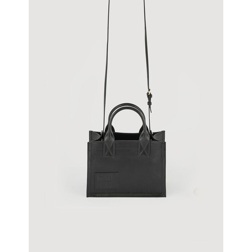 산드로 Sandro Small Kasbah tote in smooth leather