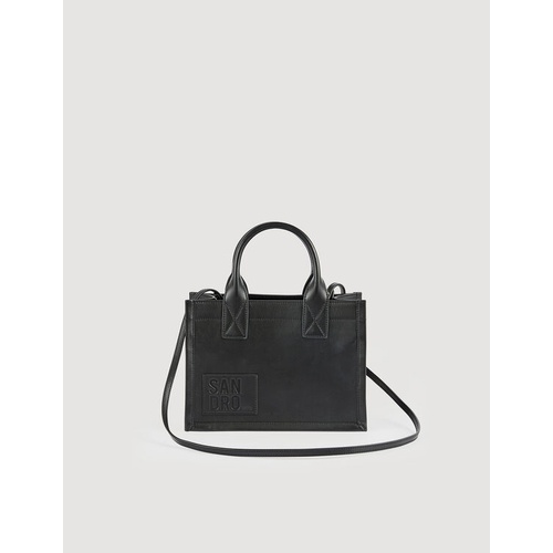 산드로 Sandro Small Kasbah tote in smooth leather