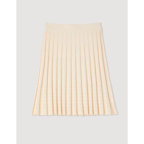 산드로 Sandro Short pleated knit skirt